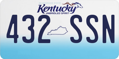 KY license plate 432SSN