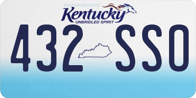 KY license plate 432SSO