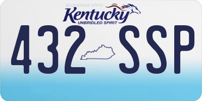 KY license plate 432SSP