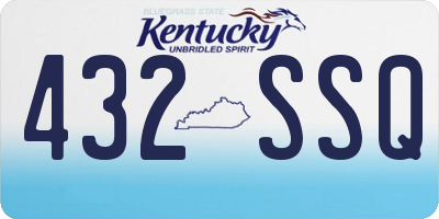 KY license plate 432SSQ