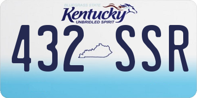 KY license plate 432SSR