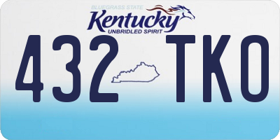 KY license plate 432TKO