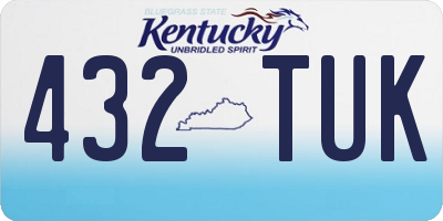 KY license plate 432TUK