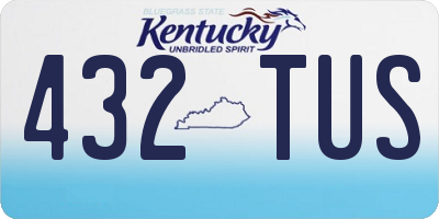 KY license plate 432TUS