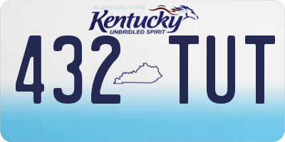 KY license plate 432TUT