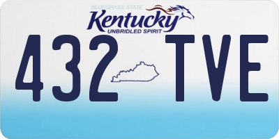 KY license plate 432TVE