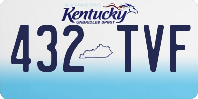 KY license plate 432TVF