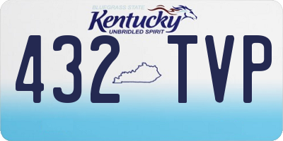 KY license plate 432TVP
