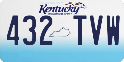 KY license plate 432TVW