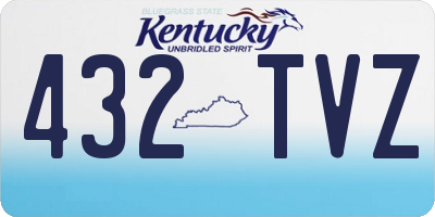 KY license plate 432TVZ