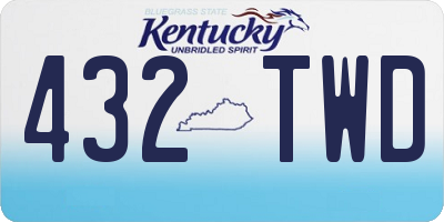 KY license plate 432TWD