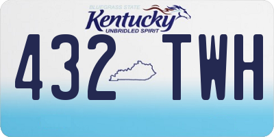 KY license plate 432TWH
