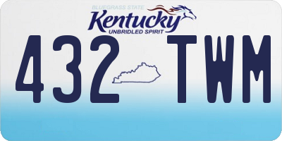 KY license plate 432TWM