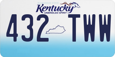 KY license plate 432TWW