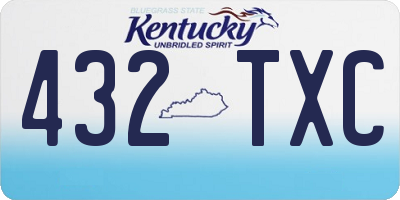 KY license plate 432TXC