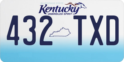 KY license plate 432TXD