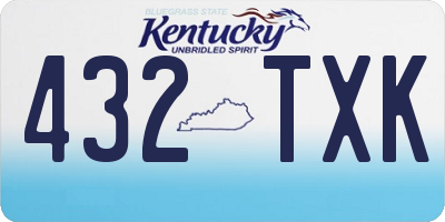KY license plate 432TXK