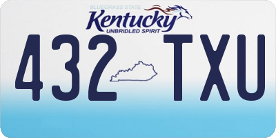 KY license plate 432TXU
