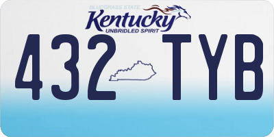 KY license plate 432TYB