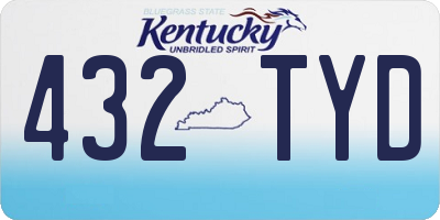 KY license plate 432TYD