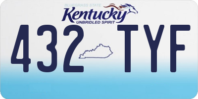 KY license plate 432TYF
