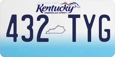 KY license plate 432TYG