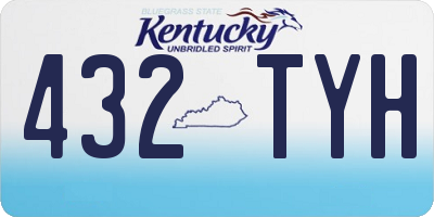 KY license plate 432TYH