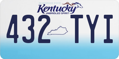 KY license plate 432TYI