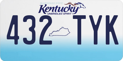 KY license plate 432TYK