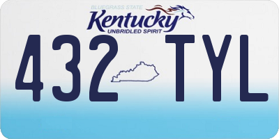 KY license plate 432TYL