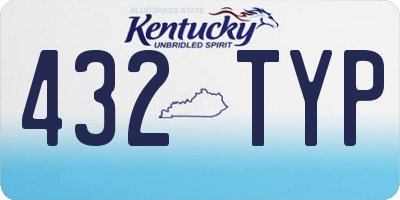KY license plate 432TYP