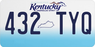 KY license plate 432TYQ