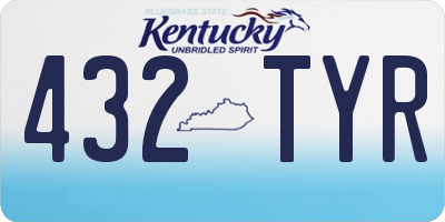 KY license plate 432TYR