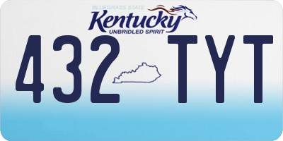 KY license plate 432TYT