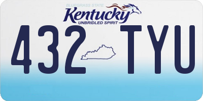 KY license plate 432TYU