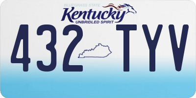 KY license plate 432TYV