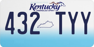 KY license plate 432TYY