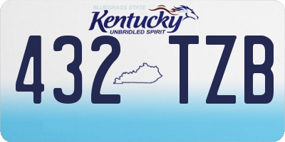 KY license plate 432TZB