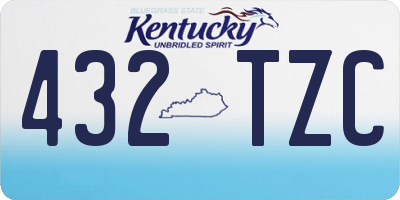 KY license plate 432TZC