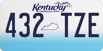 KY license plate 432TZE