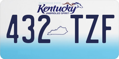 KY license plate 432TZF