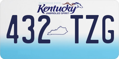 KY license plate 432TZG