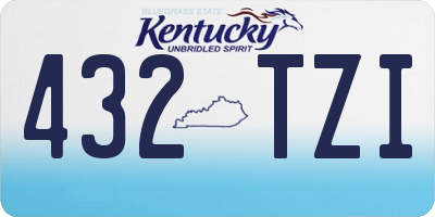 KY license plate 432TZI