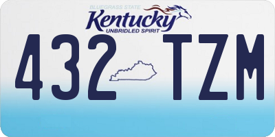 KY license plate 432TZM