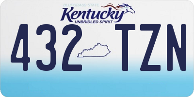 KY license plate 432TZN