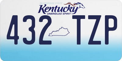 KY license plate 432TZP