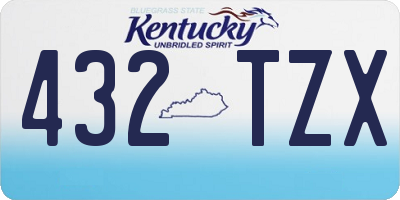 KY license plate 432TZX