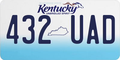 KY license plate 432UAD