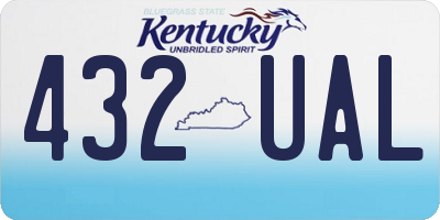 KY license plate 432UAL