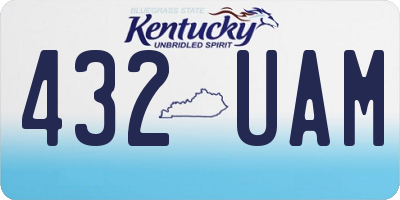 KY license plate 432UAM